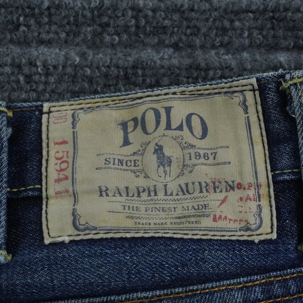 Polo Ralph Lauren Jeans Mens 36x30 Blue Straight Leg Vintage 67 Denim